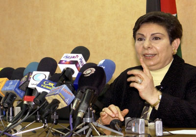 عضو اللجنة التنفيذية لمنظمة التحرير الفلسطينية الدكتورة حنان عشراوى